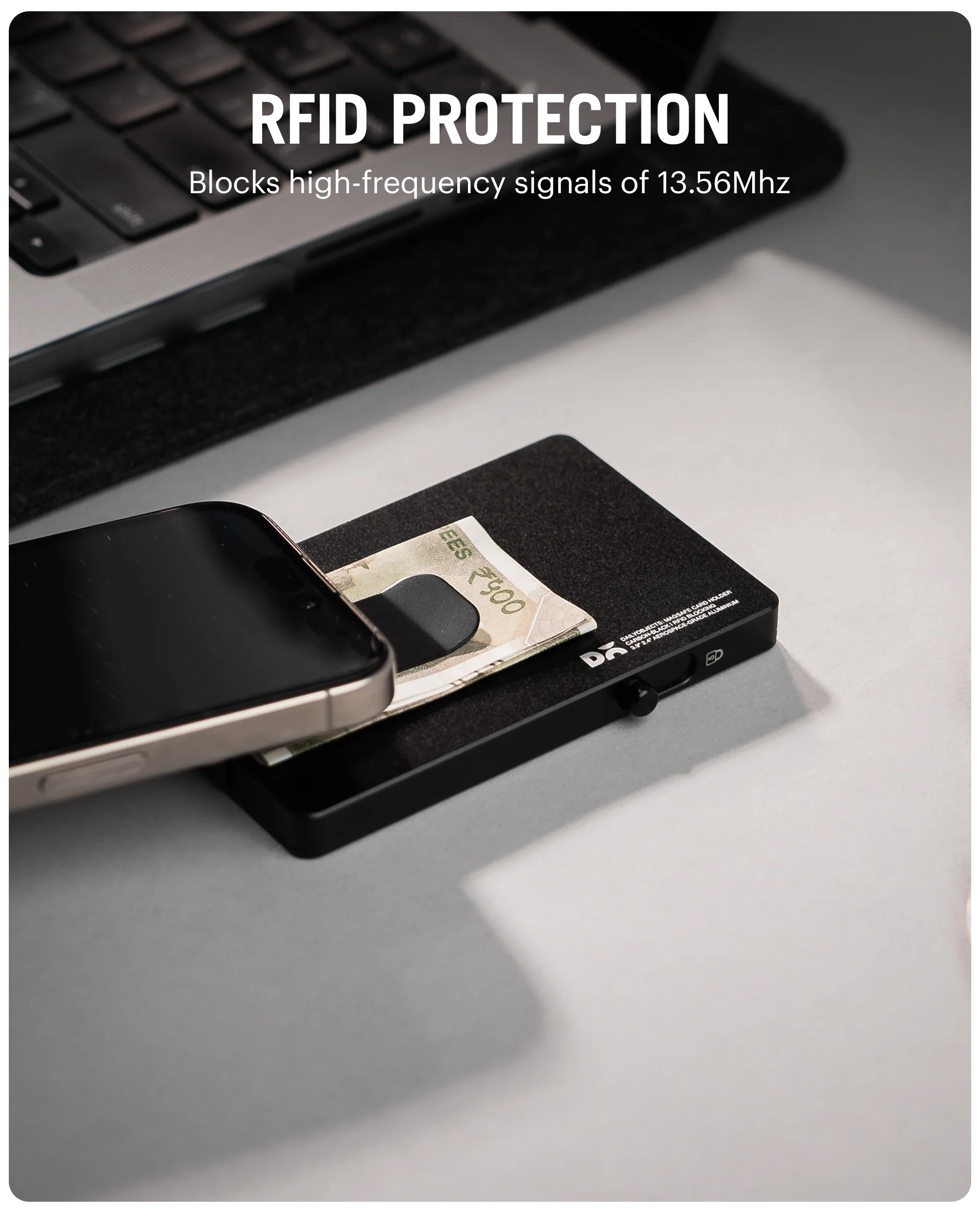 Analog RFID MagSafe Card Wallet with Money Clip - Image 7