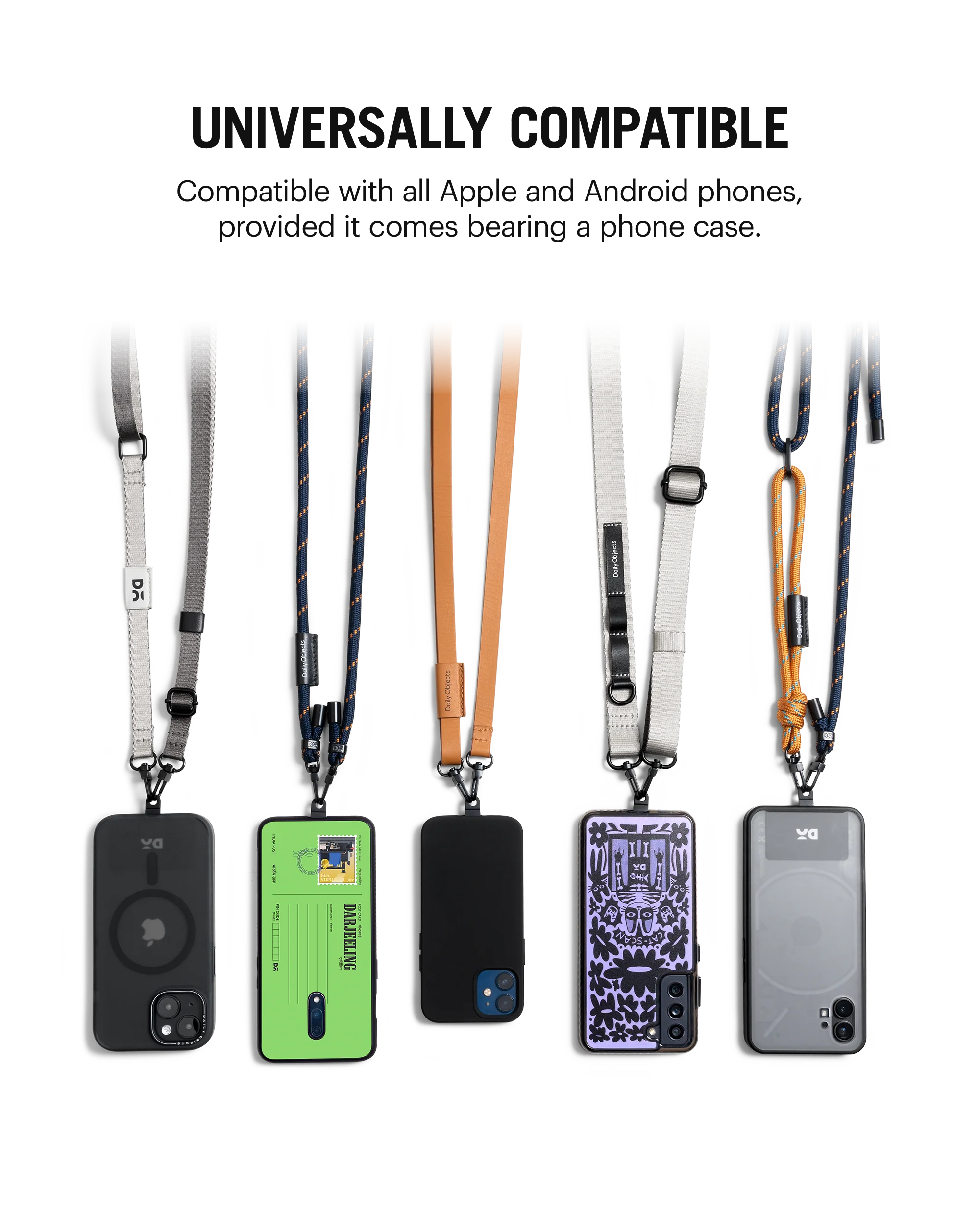 Black Crossbody Utility Phone Lanyard - Strap - Image 27